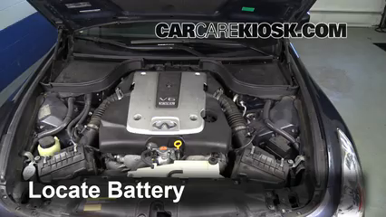 2009 Infiniti G37 X 3.7L V6 Sedan (4 Door) Battery Replace